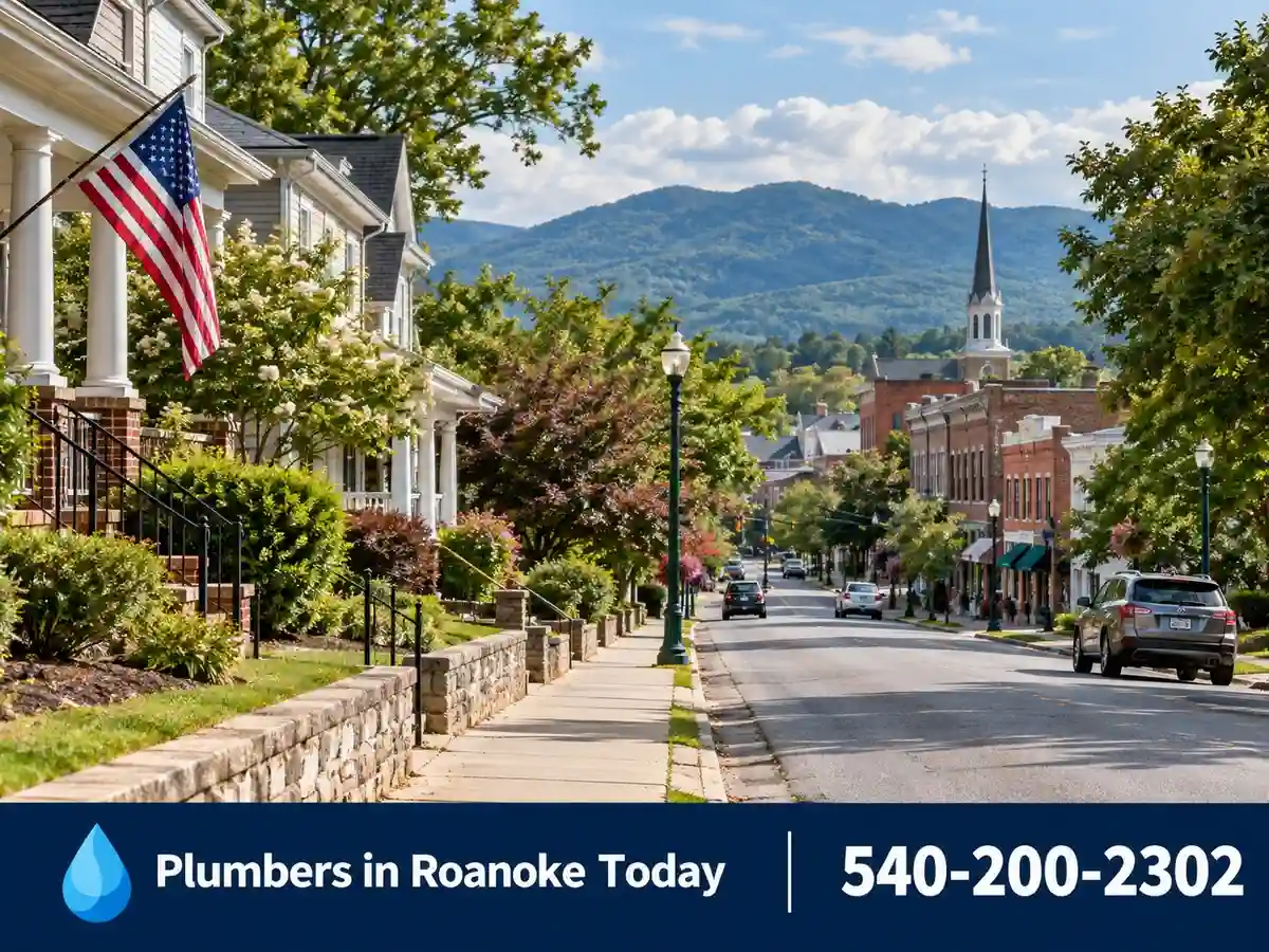 Residential street in Salem, Virginia
